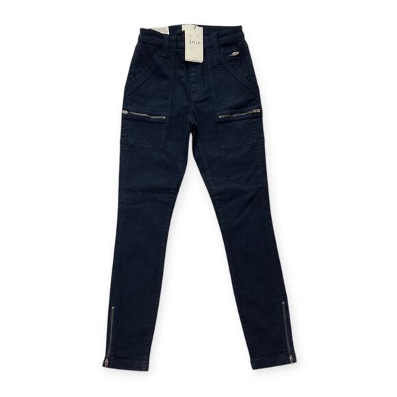 Joie Women's High Waisted Park Limited Edition Cargo Style Pant Navy - Picture 1 of 5